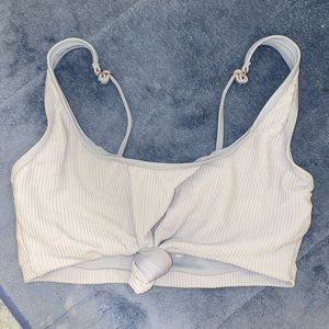 Frankies bikinis - light blue knot top size SMALL